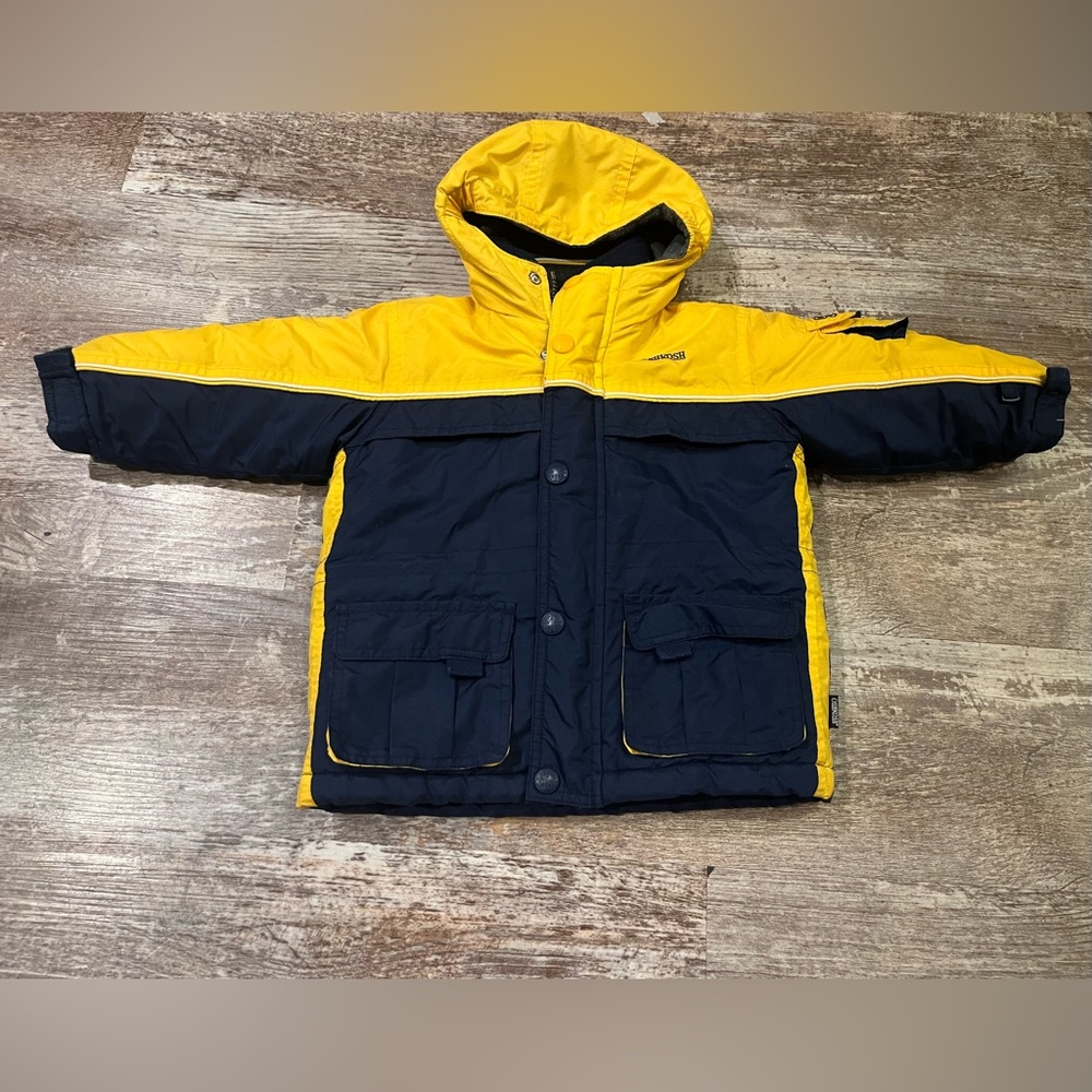 OshKosh B'gosh Yellow and Navy Puffer Jacket